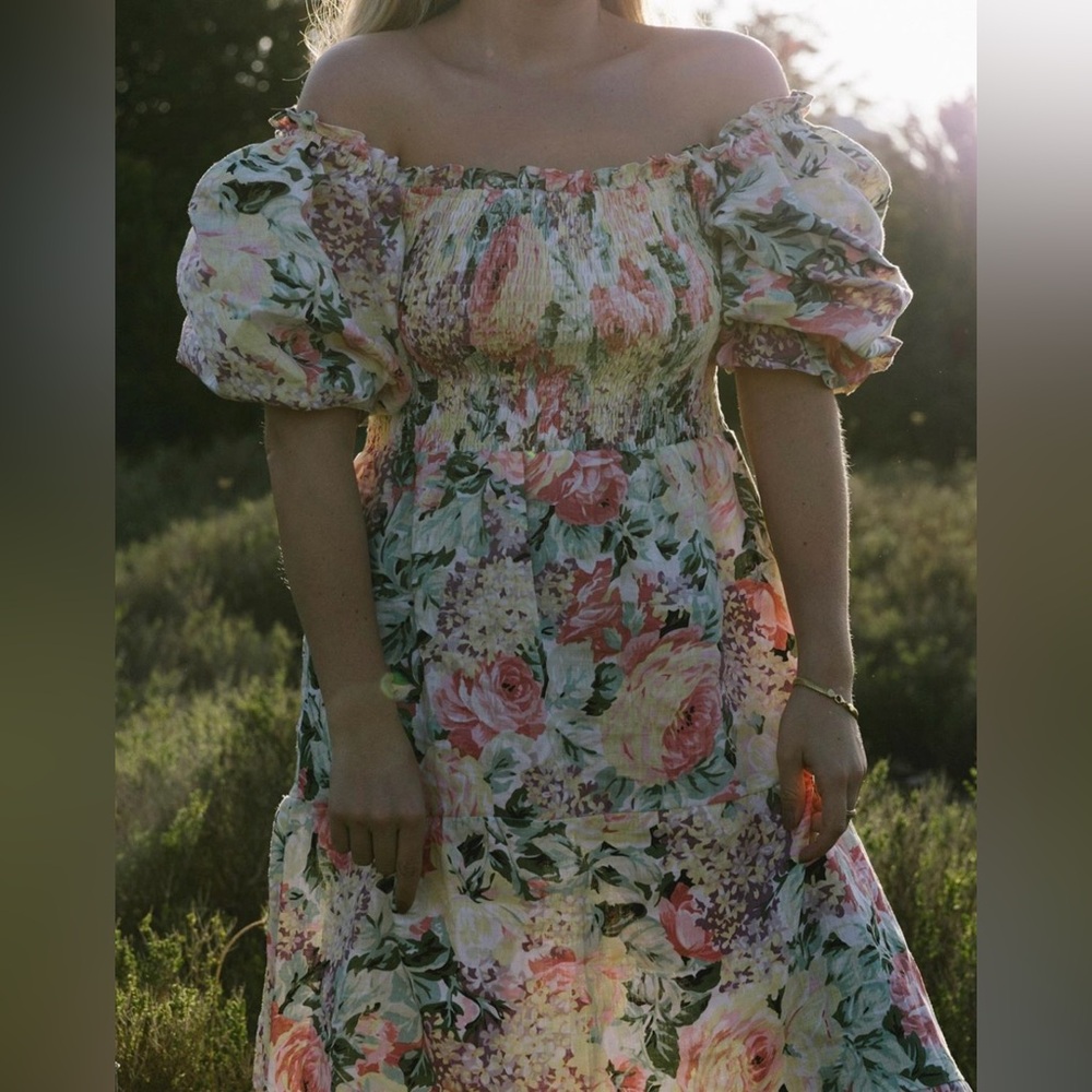 FAITHFULL THE BRAND De Christin Midi Dress Venissa Floral - Picture 3 of 15